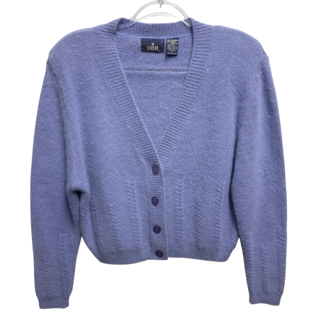Angora Rabbit Hair Lambswool Knit Sweater Cardigan Jacket — image 2 of 8